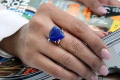 Blue onyx ring