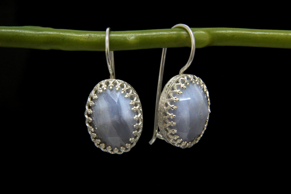 925 sterling silver agate gemstone earrings