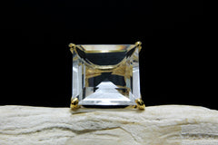 Clear quartz ring