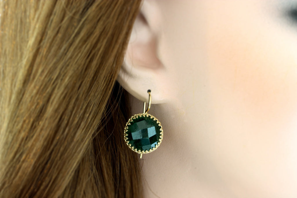 Large agate earrings