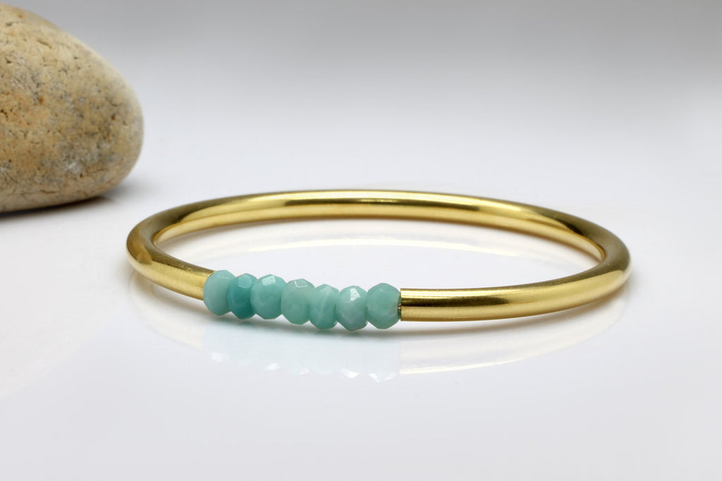 Gold amazonite bracelet