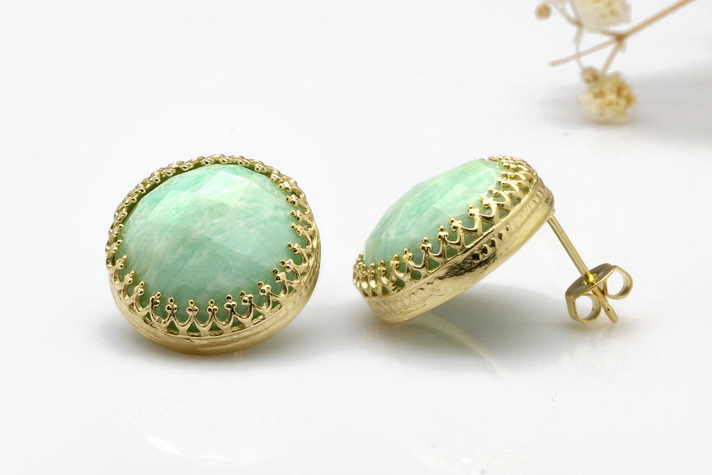 Gold Amazonite earrings