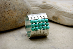 Handmade hammered ring