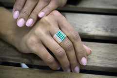 Handmade hammered ring