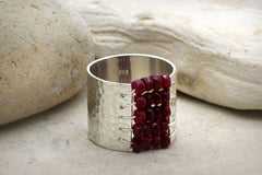 Beaded Ruby gemstone ring