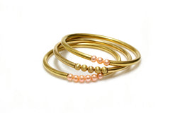 14k vintage pearl and gold bracelet