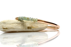 Aquamarine rose gold bracelet