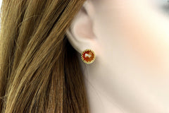 Yellow chalcedony earrings