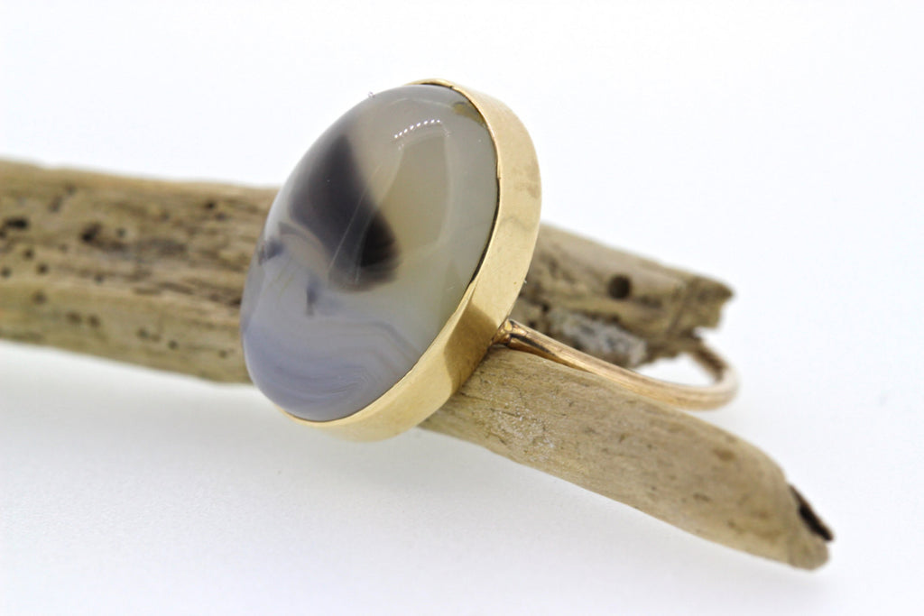 Antique Moss Agate Ring