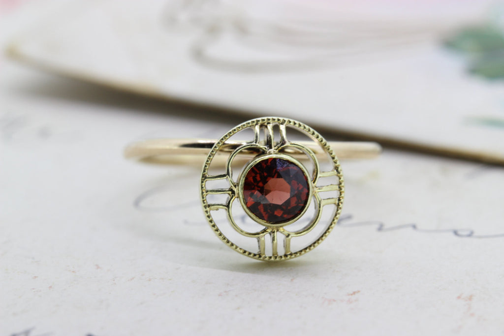 Garnet Gemstone Midi Ring