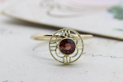Garnet Gemstone Midi Ring