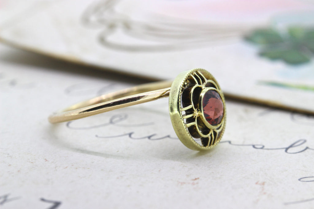 Garnet Gemstone Midi Ring