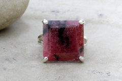 Square silver ring