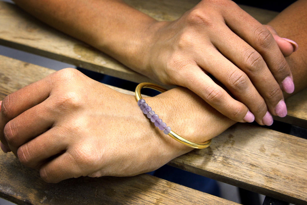 Amethyst gemstone bracelet