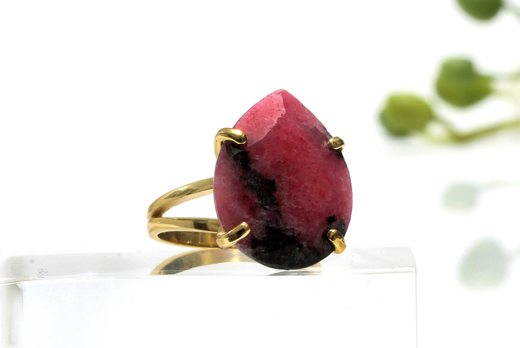 Rhodonite ring