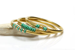 Gold antique turquoise bracelet