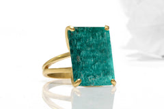 Gold amazonite ring