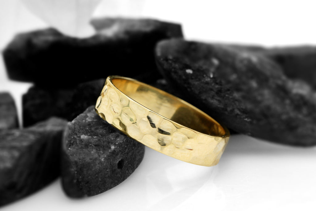 Hammered 14k gold filled ring