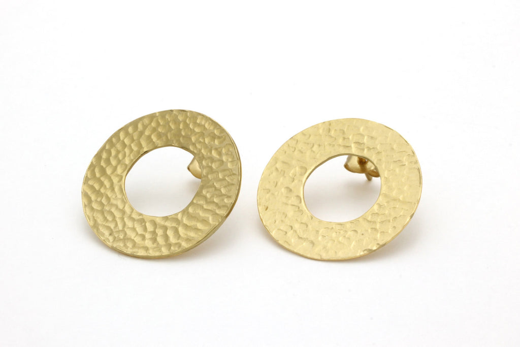 Gold hollow earrings