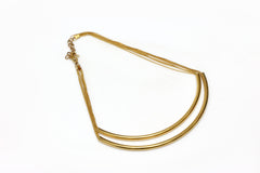 Gold tube necklace