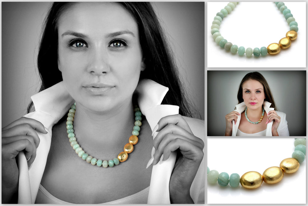 Gold amazonite necklace