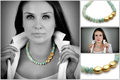Gold amazonite necklace