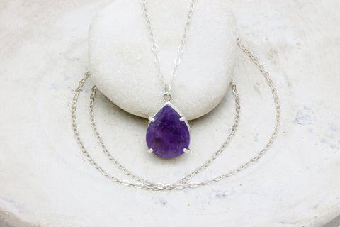Teardrop Amethyst necklace